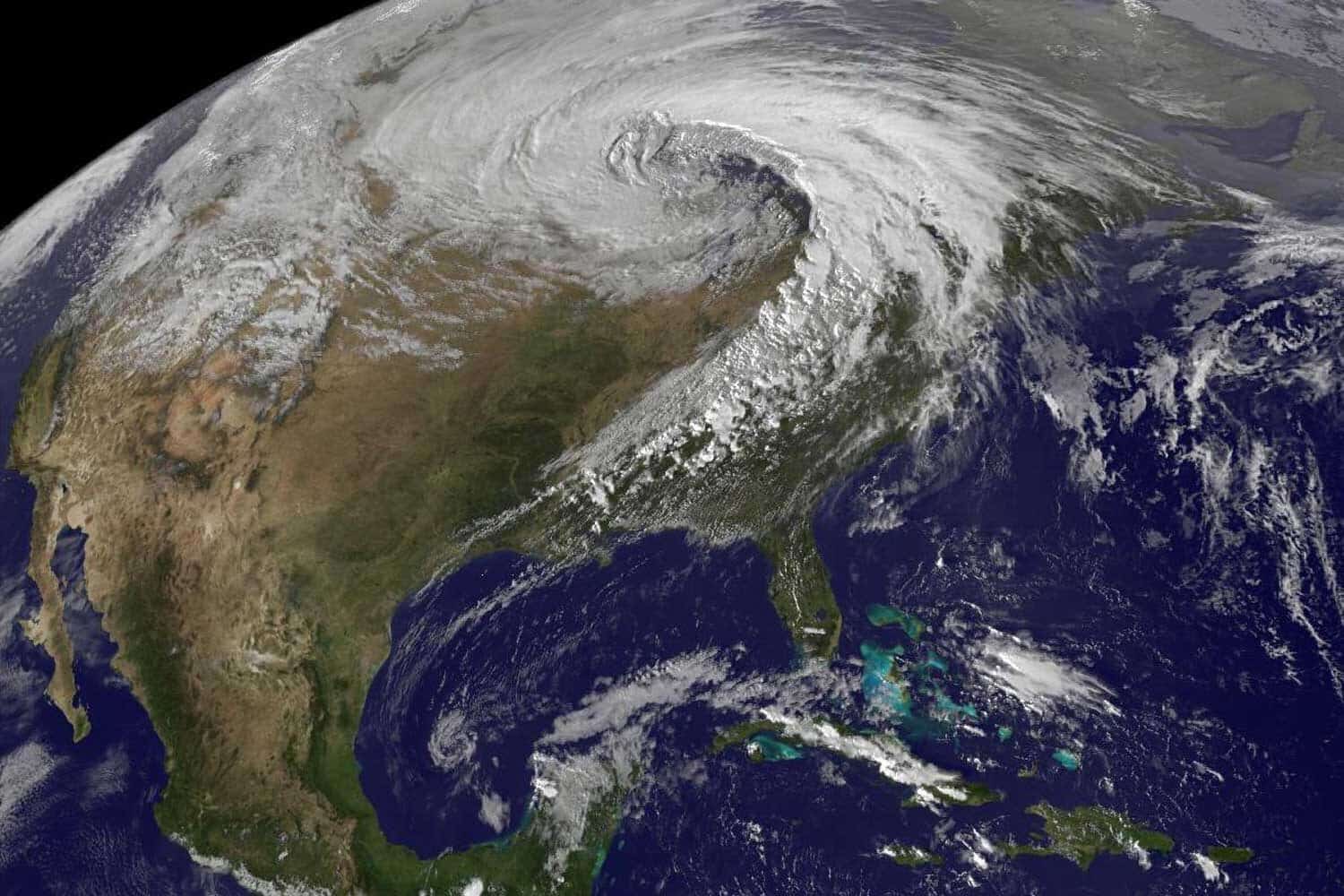 Image of storm systems on Earth